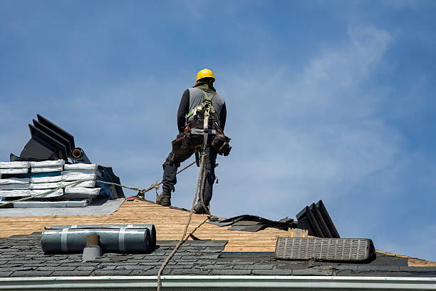 Professional Roof Installation technician working in Bedford, NY
